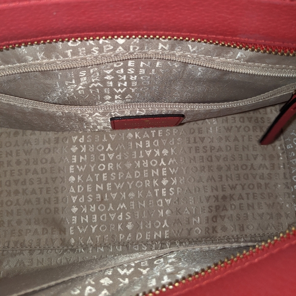 Kate Spade red leather purse like NEW - Picture 10 of 12
